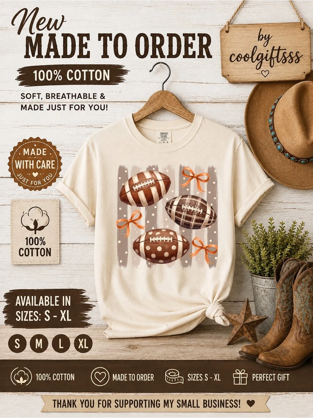 Football season t-shirt trending colors polka dots new S M L XL